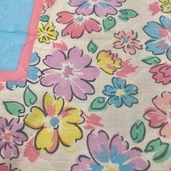 Princess Fabrics Pattern 872 Ballerina Bunny Rabbit Crib Quilt Lace Edge Blanket - Picture 3 of 11